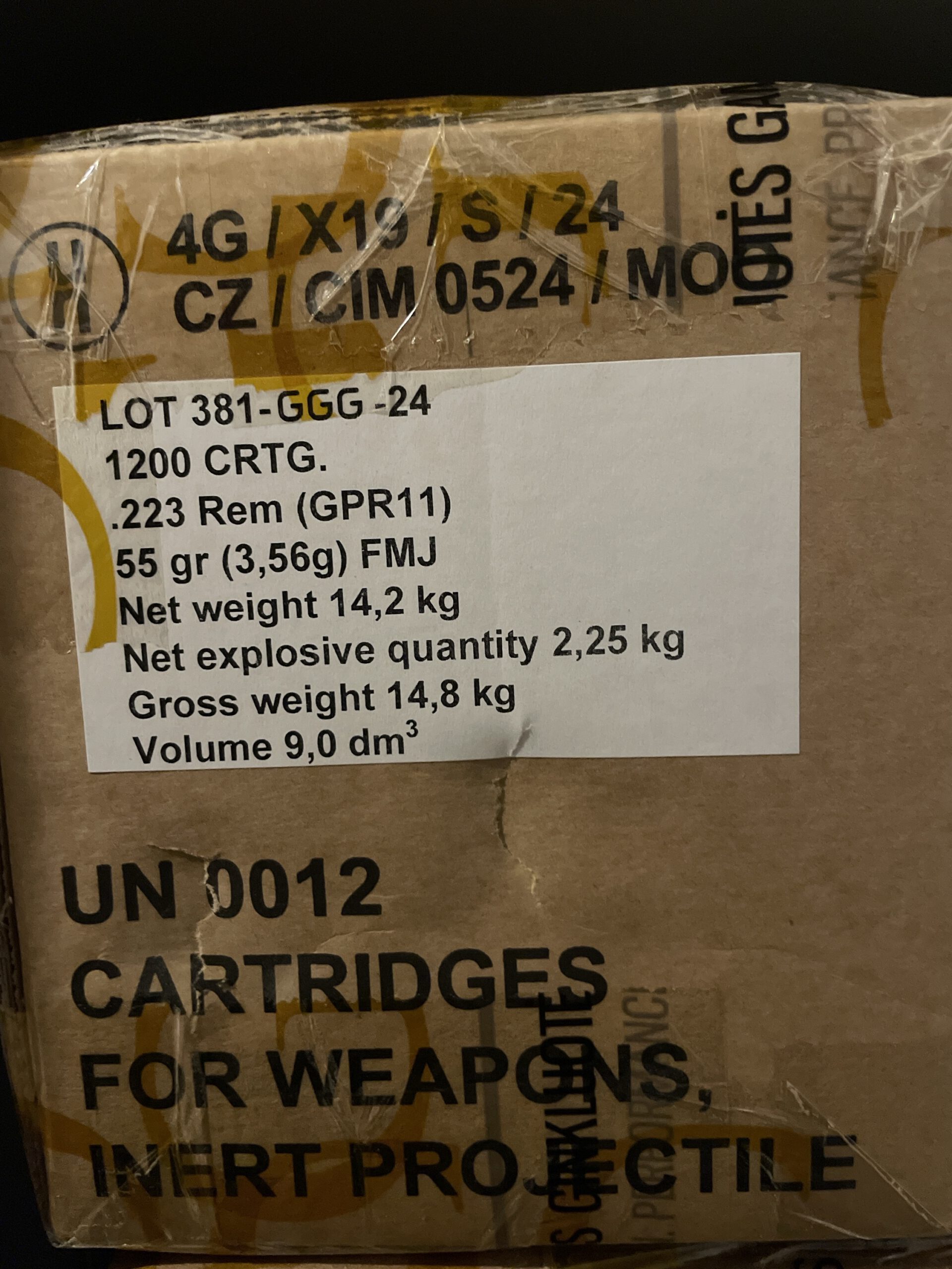 GGG .223Rem 55gr FMJ 1200 Stck.