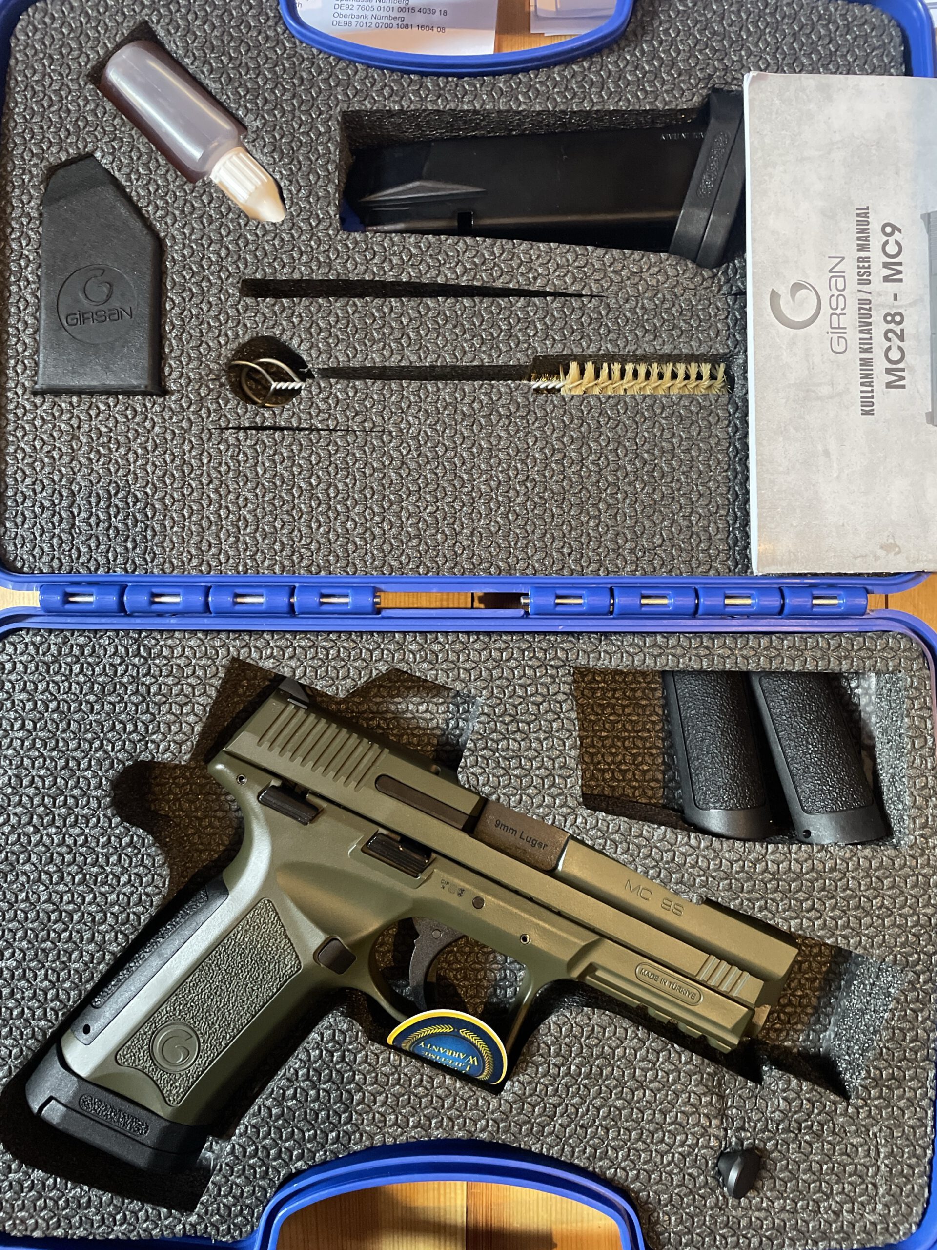 Girsan MC 9 OD Green 9x19 mit Daumensicherung