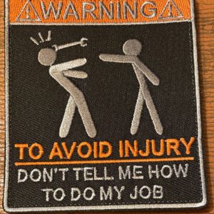Patch Warning to avoid injury