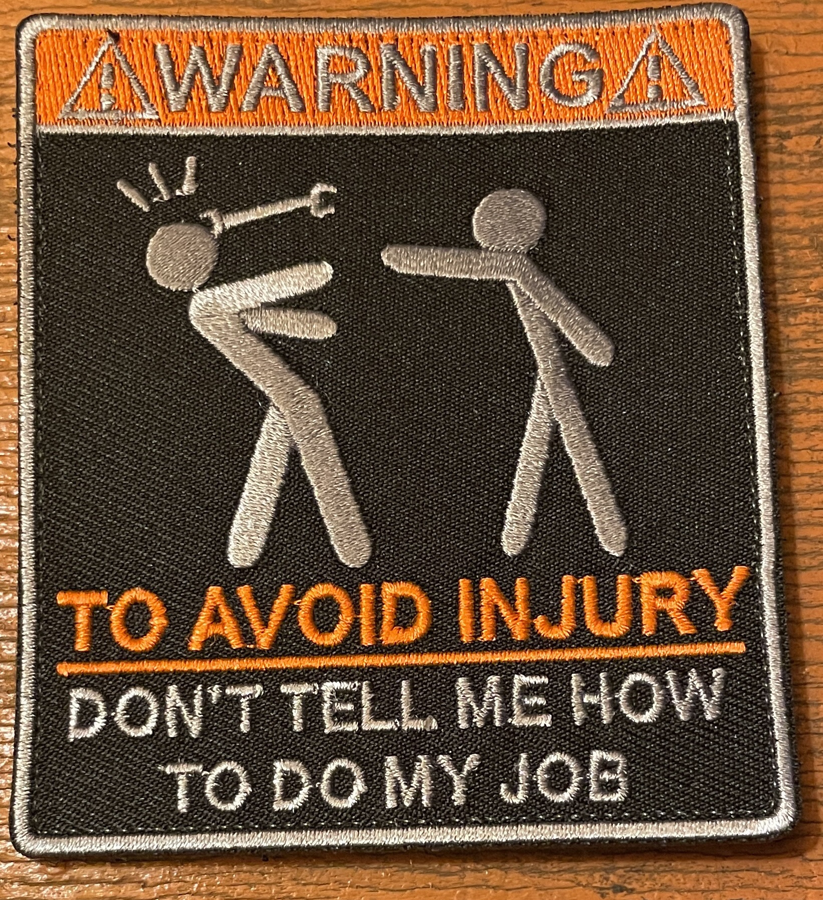 Patch Warning to avoid injury