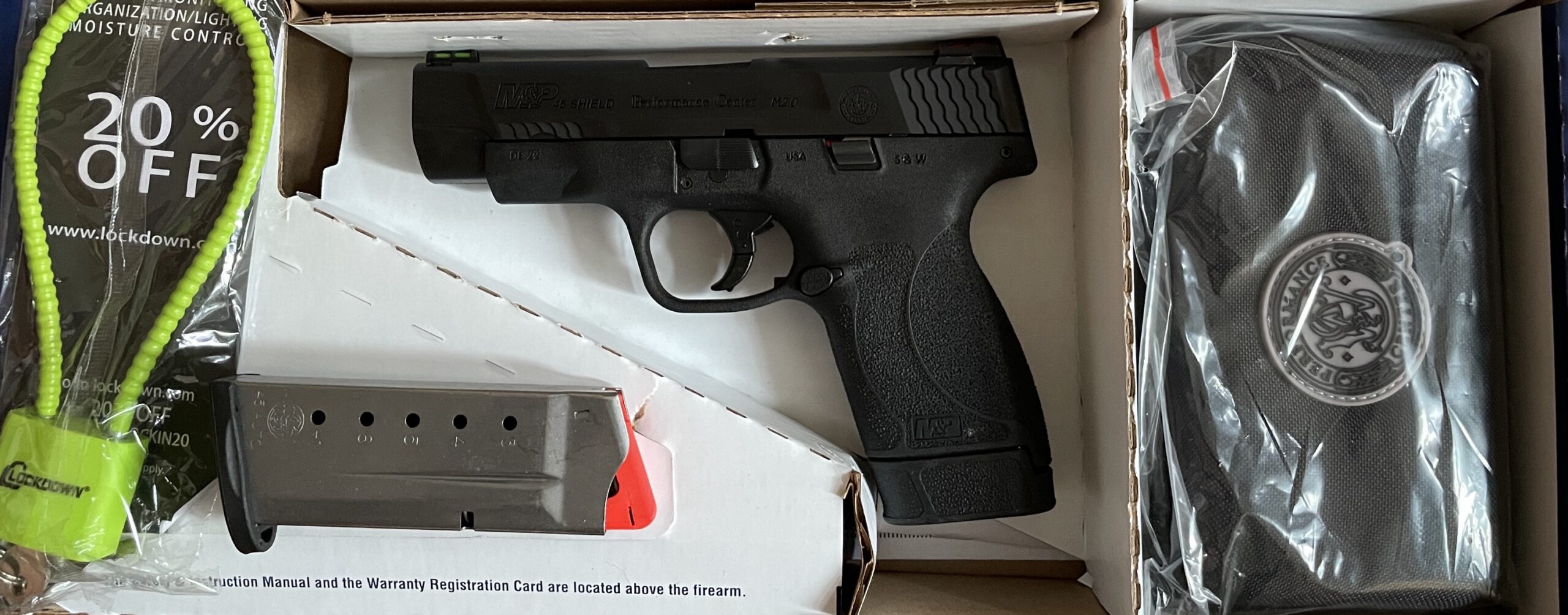 Smith&Wesson M&P45 SHIELD M2.0, 4.0" (Fiber-Optik)